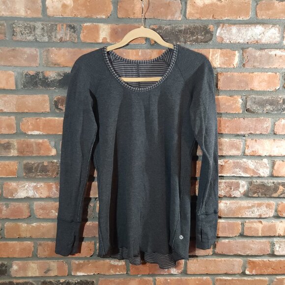 Lululemon Open Your Heart Long Sleeve Reversible Top Athleisure Yoga Women's 8 - Picture 4 of 12